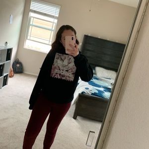 black adidas sweatshirt